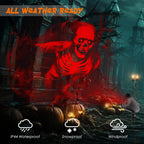 Halloween Projector Light Outdoor, Dynamic Red Skull Halloween Decorations
