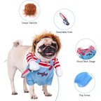 Dog Halloween Costume - Chucky Dog Costume Deadly Doll Dog Costumes Funny Dog Clothes Adjustable Cosplay Outift for Small Medium Dogs